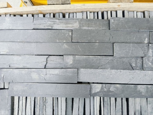 Плитка чёрная из натурального камня фасадная 30 см * 5 см, толщина 7 мм -30 мм купить в Оханске