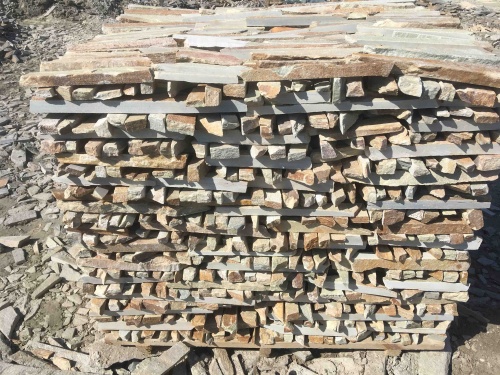 Горбушка златолит золотистый для облицовки купить в Оханске