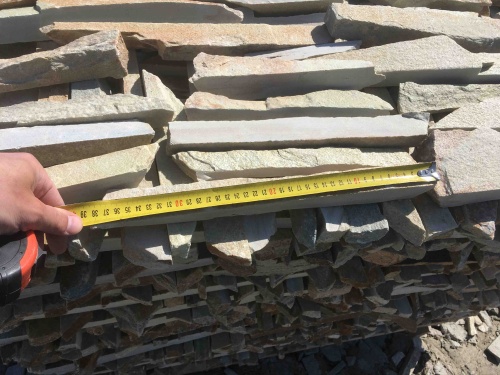 Горбушка златолит золотистый для облицовки купить в Оханске