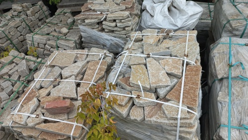 Гранитный плитняк галтованный для парковки купить в Оханске